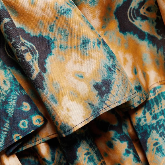 SOLD Ulla Johnson Auryn One-Shoulder Tiered Silk Gown-Midi in Constellation - Picture 5 of 11